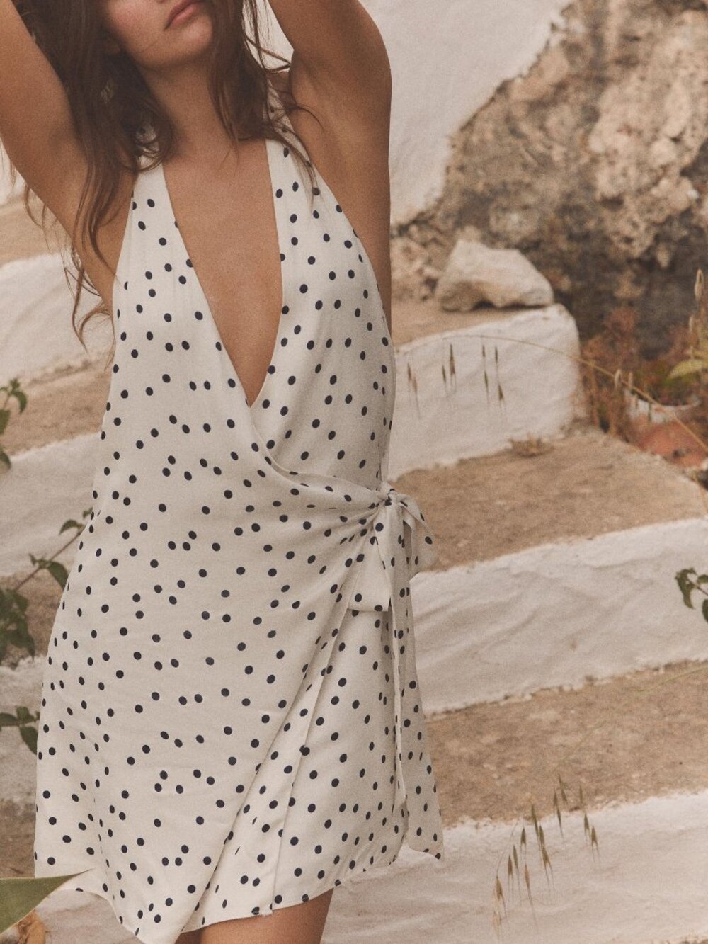 ZARA WRAP POLA DOT DRESS